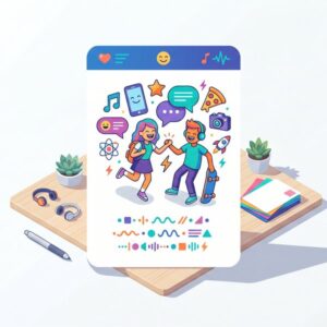Изометрическая иллюстрация дизайна открытки для поздравлений подростков в современном плоском стиле на белом фоне
